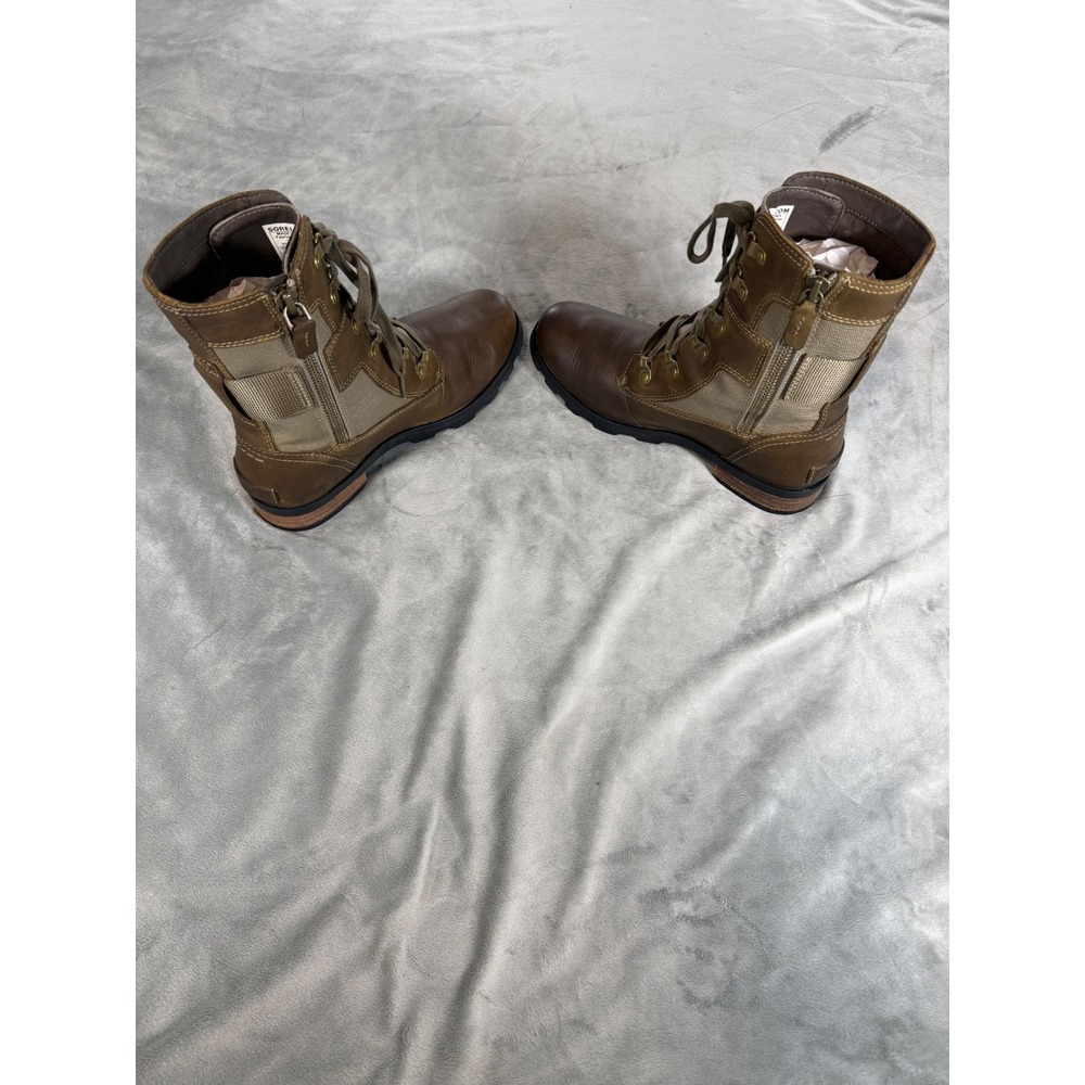 Sorel Emelie Conquest Lace Up Combat Style Womens Boots Shoes Waterproof Sz 7.5 - Picture 3 of 7